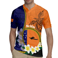 Personalised PNG Niu Ailan Rugby Jersey Papua New Guinea Plumeria Melanesian Pattern - Polynesian Pride