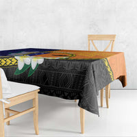 Personalised PNG Niu Ailan Tablecloth Papua New Guinea Plumeria Melanesian Pattern - Polynesian Pride
