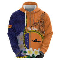 Personalised PNG Niu Ailan Zip Hoodie Papua New Guinea Plumeria Melanesian Pattern - Polynesian Pride