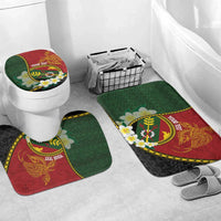 Personalised PNG Simbu Provins Bathroom Set Papua New Guinea Plumeria Melanesian Pattern - Polynesian Pride