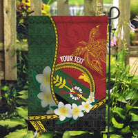 Personalised PNG Simbu Provins Garden Flag Papua New Guinea Plumeria Melanesian Pattern - Polynesian Pride