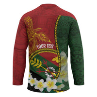 Personalised PNG Simbu Provins Hockey Jersey Papua New Guinea Plumeria Melanesian Pattern - Polynesian Pride
