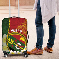 Personalised PNG Simbu Provins Luggage Cover Papua New Guinea Plumeria Melanesian Pattern - Polynesian Pride