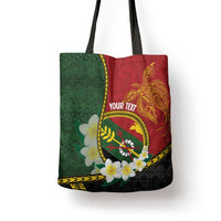 Personalised PNG Simbu Provins Tote Bag Papua New Guinea Plumeria Melanesian Pattern - Polynesian Pride
