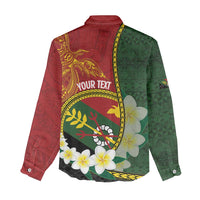 Personalised PNG Simbu Provins Women Casual Shirt Papua New Guinea Plumeria Melanesian Pattern - Polynesian Pride