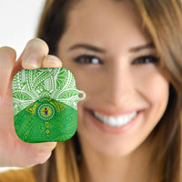 Cook Islands Manta Ray AirPods Case Kuki Airani Tattoo Green Color