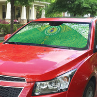Cook Islands Manta Ray Auto Sun Shade Kuki Airani Tattoo Green Color