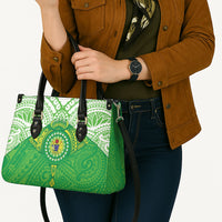 Cook Islands Manta Ray Leather Bag Kuki Airani Tattoo Green Color