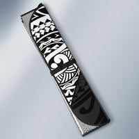 Cook Islands Manta Ray Auto Sun Shade Kuki Airani Tattoo Black Color