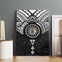 Cook Islands Manta Ray Canvas Wall Art Kuki Airani Tattoo Black Color