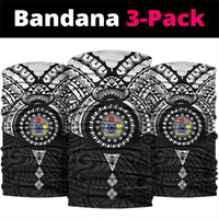 Cook Islands Manta Ray Neck Gaiter Kuki Airani Tattoo Black Color