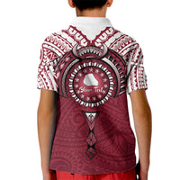 Personalised Cook Islands Mangaia Kid Polo Shirt Map With Kuki Airani Manta Ray Tattoo