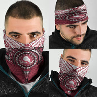 Personalised Cook Islands Mangaia Neck Gaiter Map With Kuki Airani Manta Ray Tattoo