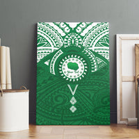 Personalised Cook Islands Rarotonga Canvas Wall Art Map With Kuki Airani Manta Ray Tattoo