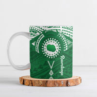 Personalised Cook Islands Rarotonga Ceramic Mug Map With Kuki Airani Manta Ray Tattoo