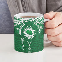 Personalised Cook Islands Rarotonga Ceramic Mug Map With Kuki Airani Manta Ray Tattoo