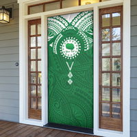 Personalised Cook Islands Rarotonga Door Cover Map With Kuki Airani Manta Ray Tattoo