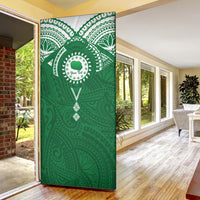 Personalised Cook Islands Rarotonga Door Cover Map With Kuki Airani Manta Ray Tattoo