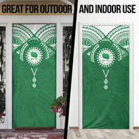 Personalised Cook Islands Rarotonga Door Cover Map With Kuki Airani Manta Ray Tattoo