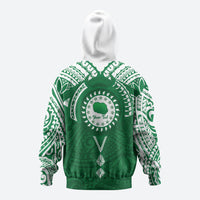 Personalised Cook Islands Rarotonga Hoodie Map With Kuki Airani Manta Ray Tattoo