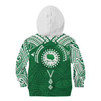 Personalised Cook Islands Rarotonga Kid Hoodie Map With Kuki Airani Manta Ray Tattoo
