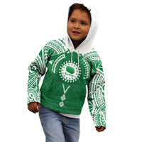 Personalised Cook Islands Rarotonga Kid Hoodie Map With Kuki Airani Manta Ray Tattoo