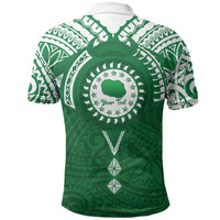 Personalised Cook Islands Rarotonga Polo Shirt Map With Kuki Airani Manta Ray Tattoo