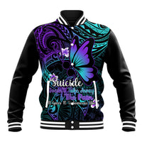 Polynesia Suicide Prevention Awareness Baseball Jacket Your Life Is Worth Living For Polynesian Purple Pattern LT14 Unisex Purple - Polynesian Pride