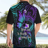Polynesia Suicide Prevention Awareness Hawaiian Shirt Your Life Is Worth Living For Polynesian Blue Pattern LT14 - Polynesian Pride