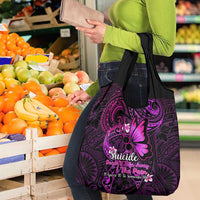 Polynesia Suicide Prevention Awareness Grocery Bag Your Life Is Worth Living For Polynesian Pink