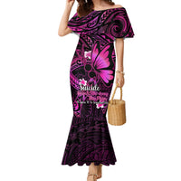Polynesia Suicide Prevention Awareness Mermaid Dress Your Life Is Worth Living For Polynesian Pink Pattern LT14 Women Pink - Polynesian Pride