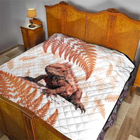 Red New Zealand Tuatara Quilt Aotearoa Sphenodon Punctatus Silver Fern