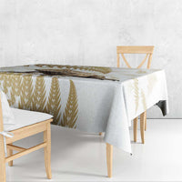 Gold New Zealand Tuatara Tablecloth Aotearoa Sphenodon Punctatus Silver Fern