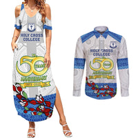 personalised-fiji-holy-cross-college-couples-matching-summer-maxi-dress-and-long-sleeve-button-shirts-happy-50th-anniversary-fijian-tagimoucia-tapa-pattern