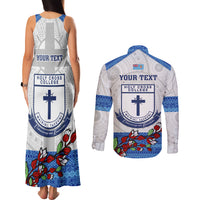 personalised-fiji-holy-cross-college-couples-matching-tank-maxi-dress-and-long-sleeve-button-shirts-happy-50th-anniversary-fijian-tagimoucia-tapa-pattern