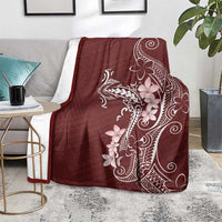 Oxblood Hawaii Blanket Hammerhead Shark Tattoo Curve Polynesian - Polynesian Pride