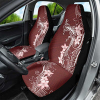 Oxblood Hawaii Car Seat Cover Hammerhead Shark Tattoo Curve Polynesian - Polynesian Pride