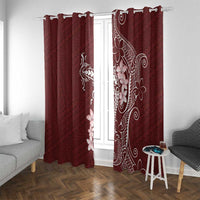 Oxblood Hawaii Window Curtain Hammerhead Shark Tattoo Curve Polynesian - Polynesian Pride