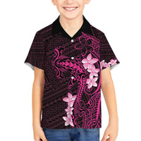 Pink Hawaii Family Matching Tank Maxi Dress and Hawaiian Shirt Hammerhead Shark Tattoo Curve Polynesian - Polynesian Pride