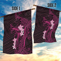 Pink Hawaii Garden Flag Hammerhead Shark Tattoo Curve Polynesian - Polynesian Pride