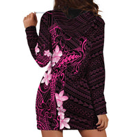 Pink Hawaii Hoodie Dress Hammerhead Shark Tattoo Curve Polynesian - Polynesian Pride