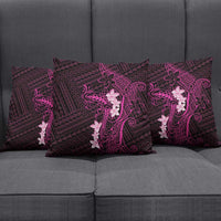 Pink Hawaii Pillow Cover Hammerhead Shark Tattoo Curve Polynesian - Polynesian Pride
