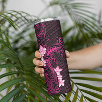 Pink Hawaii Skinny Tumbler Hammerhead Shark Tattoo Curve Polynesian - Polynesian Pride