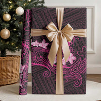 Pink Hawaii Wrapping Paper Hammerhead Shark Tattoo Curve Polynesian - Polynesian Pride