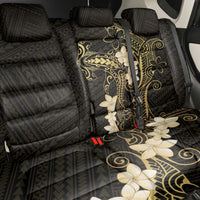 Black and Gold Hawaii Back Car Seat Cover Hammerhead Shark Tattoo Curve Polynesian - Polynesian Pride