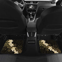 Black and Gold Hawaii Car Mats Hammerhead Shark Tattoo Curve Polynesian - Polynesian Pride