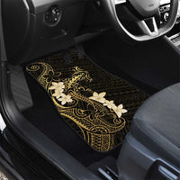 Black and Gold Hawaii Car Mats Hammerhead Shark Tattoo Curve Polynesian - Polynesian Pride