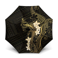 Black and Gold Hawaii Umbrella Hammerhead Shark Tattoo Curve Polynesian - Polynesian Pride