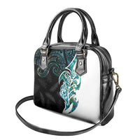 Proud Aotearoa Shoulder Handbag Maori Silver Fern Mix Paua Shell Pattern