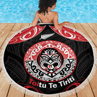 Aotearoa Toitu Te Tiriti Beach Blanket Haka Tiki Honour The Treaty